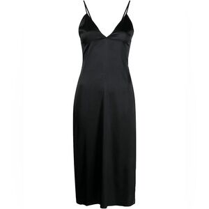 Fleur du Mal Silk Lace-Up Back Slip Dress